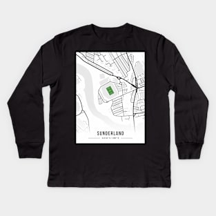 Stadium of Light Map Design - WHITE Kids Long Sleeve T-Shirt